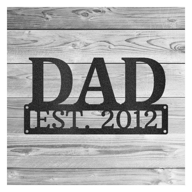 New Dad Custom Metal Sign