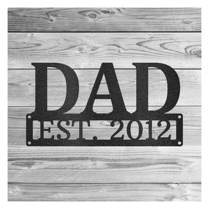 New Dad Custom Metal Sign