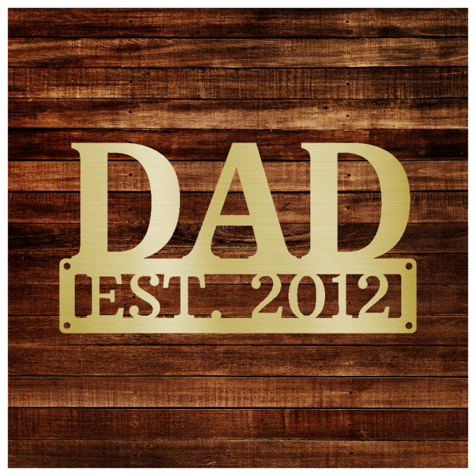 New Dad Custom Metal Sign