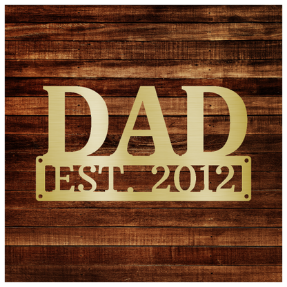 New Dad Custom Metal Sign