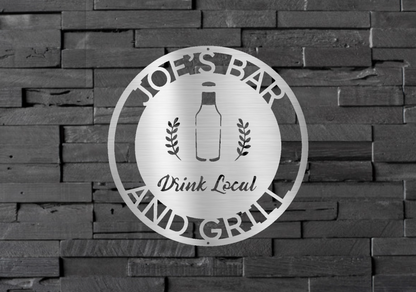 Drink Local Custom Steel Sign