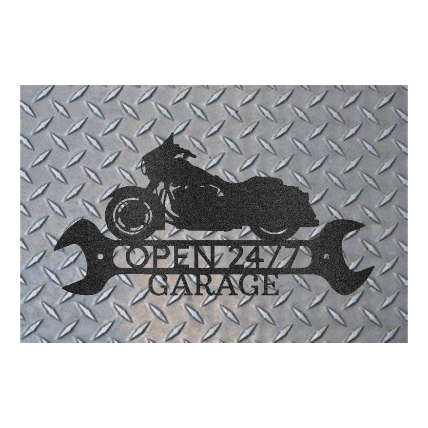 Motorcycle Street Glide Shop Custom Steel Sign