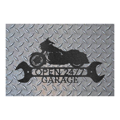 Motorcycle Street Glide Shop Custom Steel Sign