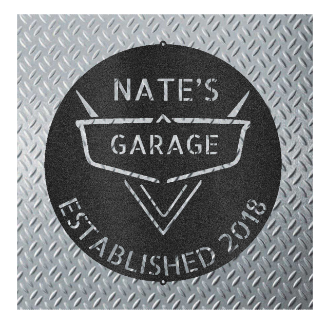 Classic Car Garage Custom Steel Sign