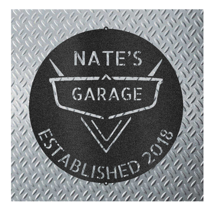 Classic Car Garage Custom Steel Sign