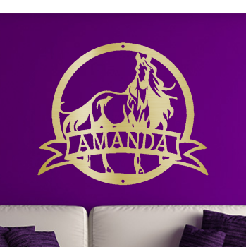 Horse Name Custom Steel Sign