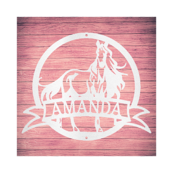 Horse Name Custom Steel Sign