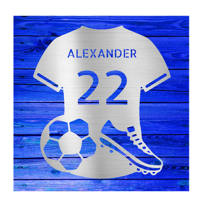 Soccer Jersey Personalized Steel Sign