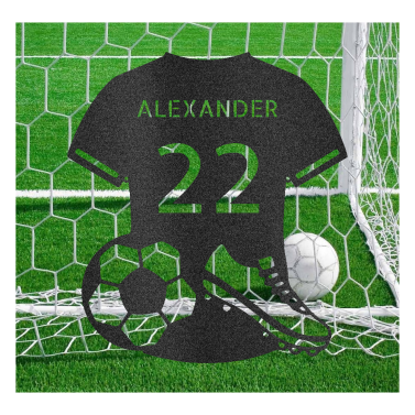 Soccer Jersey Personalized Steel Sign