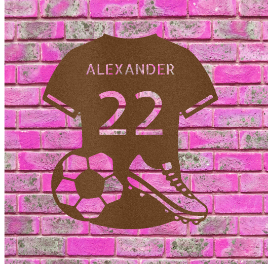 Soccer Jersey Personalized Steel Sign