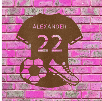 Soccer Jersey Personalized Steel Sign