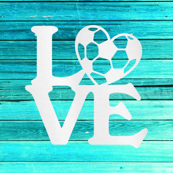 Soccer Love Metal Sign