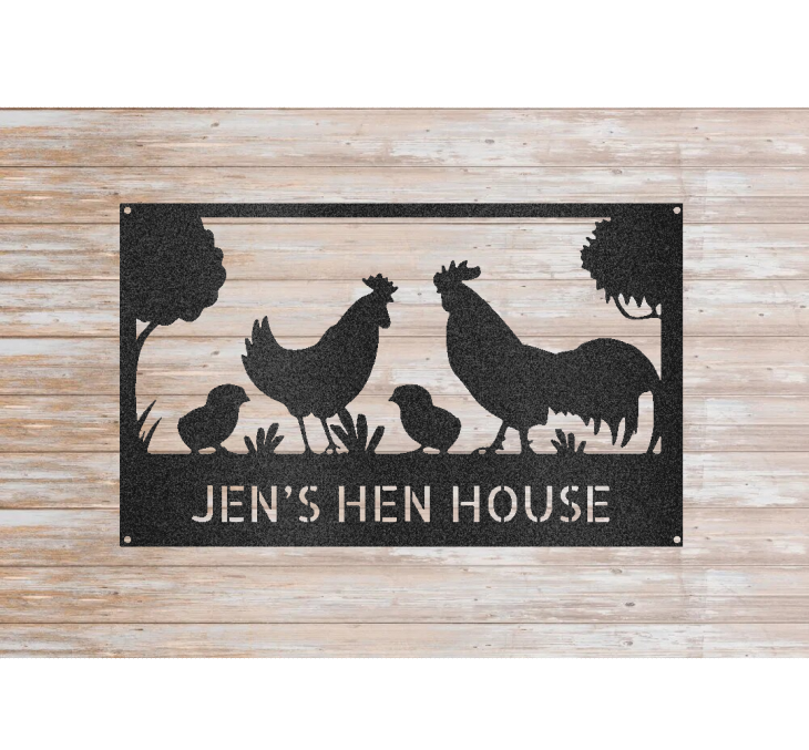 Hen House Chicken Custom Steel Sign