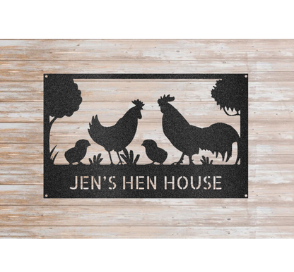 Hen House Chicken Custom Steel Sign