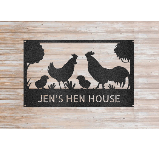 Hen House Chicken Custom Steel Sign